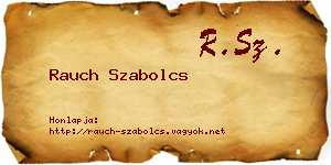 Rauch Szabolcs névjegykártya